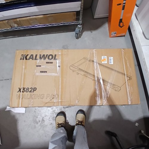 KALWOL WALKING PAD TREADMILL - 2.75HP -350LB MAX - 10% INCLINE -BLACK/ORANGE (MODEL: X382P) image 5
