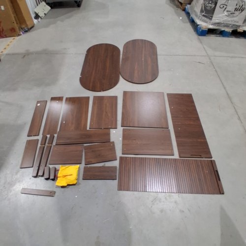 MARNUR TAMBOUR DOOR COFFEE TABLE WITH DRAWER - BROWN (MODEL: ON COT-114) image 3