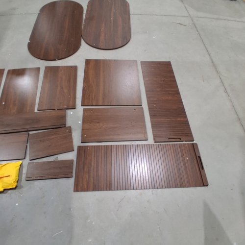 MARNUR TAMBOUR DOOR COFFEE TABLE WITH DRAWER - BROWN (MODEL: ON COT-114) image 5