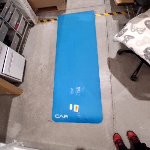 CAP BARBELL HIGH DENSITY EXERCISE YOGA MAT WITH STRAP - 64" - BLUE (MODEL: MTIS-6523-12TL) image 2