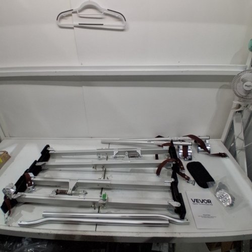 ADJUSTABLE ALUMINUM DRYWALL STILTS - 36"-50" - SILVER/BLACK - (MODEL:HCST-36SI) image 2