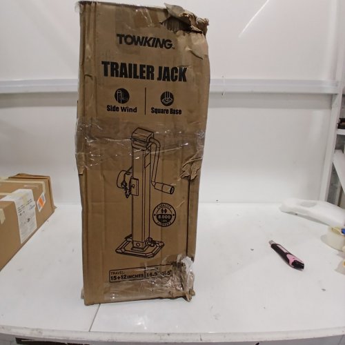 TOWKING SIDE WIND SQUARE BASE TRAILER JACK - 15" - 8000 LBS - BLACK (MODEL: 00701065A) image 4