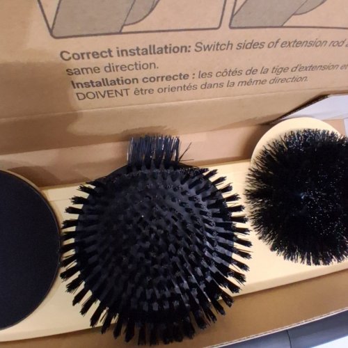 HOTO FLEXI ELECTRIC SPIN SCRUBBER BRUSH WITH 8 BRUSH HEADS - 57" - BLACK image 5
