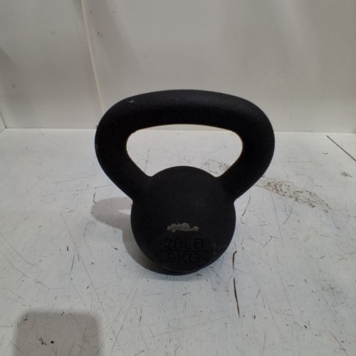 YES4ALL FLATT BOTTOM KETTLEBELL WEIGHT - 20 LBS - BLACK/CAST IRON image 4