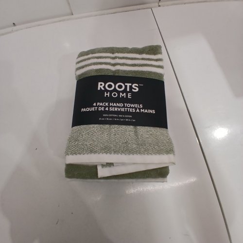 4PK ROOTS HAND TOWELS - 16" X 30" - GREEN / WHITE (STYLE: 1843361) image 3