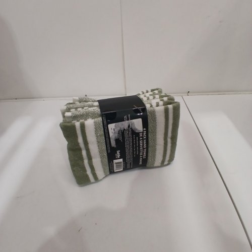 4PK ROOTS HAND TOWELS - 16" X 30" - GREEN / WHITE (STYLE: 1843361) image 4