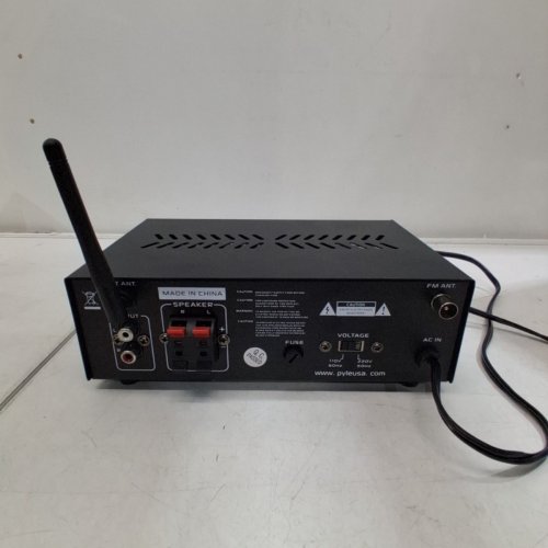 PYLE BLUETOOTH COMPUTER SPEAKER AMPLIFIER WITH REMOTE, USB/SD, AUX, RCA, HEADPHONE JACK - 2 X 120W - BLACK (MODEL: PCAU46BA) image 4