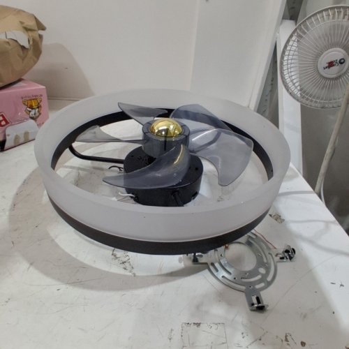 VOLISUN LOW PROFILE CEILING FANS WITH LIGHTS AND REMOTE- 15.7" - 3000k- 6500k- BLACK/GOLD image 2