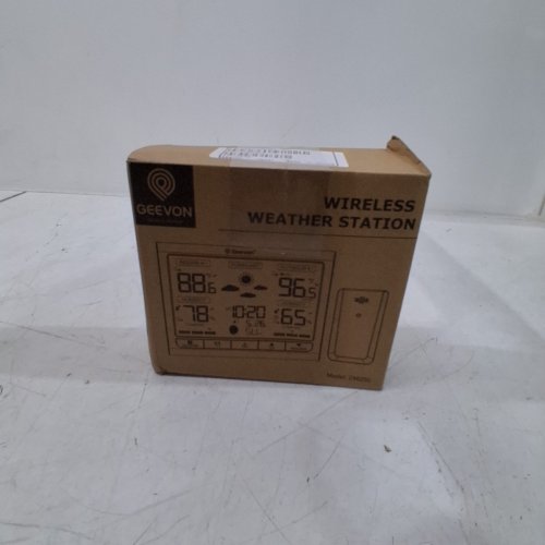 GEEVON WIRELESS COLOUR WEATHER STATION AND CLOCK WITH OUTDOOR SENSOR - BLACK/WHITE (MODEL: W208665) image 4