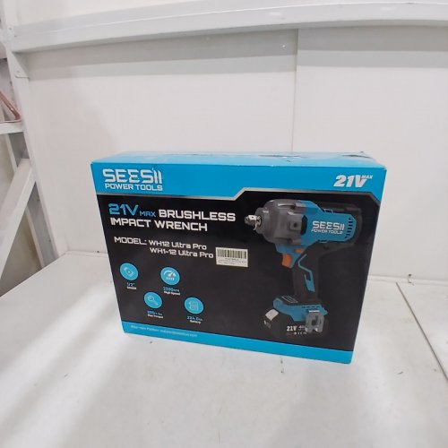 SEESII CASE & CORDLESS IMPACT WRENCH, 1/2 IMPACT GUN WITH 21V 2X4AH BATTERY & 5 SOCKETS (MODEL: WH12 ULTRA PRO) image 5