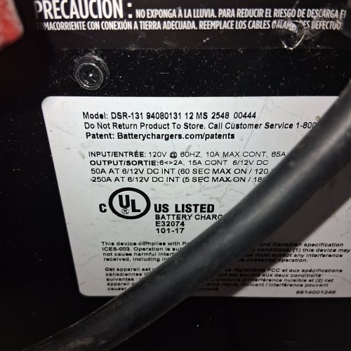 SCHUMACHER DSR131 DSR PROSERIES SMART BATTERY CHARGER / MAINTAINER - 250A (12V) / 125A (6V) / 50A (6-12V) image 7