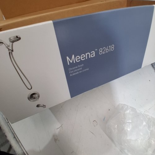 MOEN MEENA SINGLE HANDLE MODERN SHOWER FAUCET WITH HANDSHOWER AND TUB SPOUT - CHROME - (MODEL:82618BZG) image 2