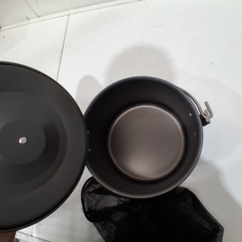 ALUMINUM ALLOY HANGING COOKING POT WITH LID - 4 L - GREY image 3