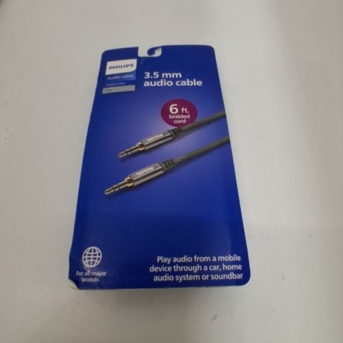 PHILIPS 3.5MM JACK AUDIO CABLE - 6FT - SILVER image 2