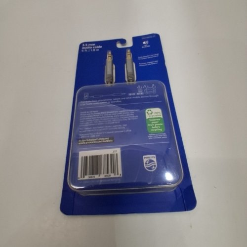 PHILIPS 3.5MM JACK AUDIO CABLE - 6FT - SILVER image 3