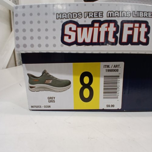 MENS SKETCHERS ARCH COMFY 2.0 SNEAKERS - SIZE 8 - GREY (STYLE: 1998908) image 2