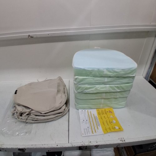 6PK SUNROX INDOOR/OUTDOOR FADESHIELD WATER/STAIN-RESISTANT SEAT CUSHIONS WITH TIES - 17" X 16" - HUSK BIRCH (MODEL: CC-4811) image 2
