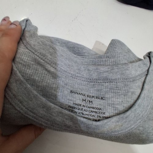 2PK WOMEN'S BANANA REPUBLIC LONG SLEEVE RIB T-SHIRT - MEDIUM - BLUE / GREY (STYLE:1938350) image 3