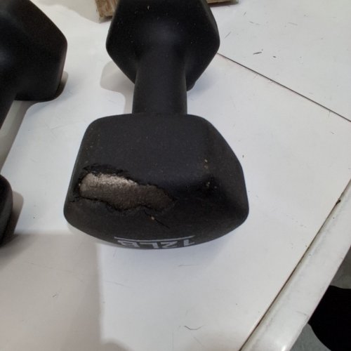 2PK NEOPRENE DUMBBELL WEIGHTS FOR AT HOME - 12LBS - BLACK image 3