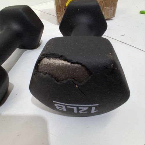 2PK NEOPRENE DUMBBELL WEIGHTS FOR AT HOME - 12LBS - BLACK image 4
