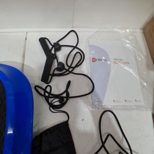 LIFEPRO WAVER VIBRATION PLATE EXERCISE MACHINE WITH HANDLES AND BANDS - BLUE (MODEL: WVR1010) image 6
