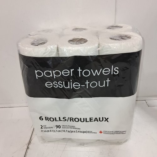 6PK PAPER TOWELS - 10.7" X 5.4" SHEET SIZE image 2