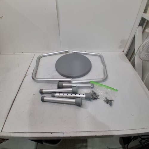 MEDLINE GUARDIAN ROUND SHOWER STOOL -13.75"-20.5"/300LBS - GREY image 2