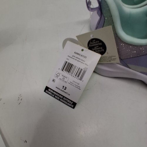 GIRLS' WORKS ATHLETIC SNEAKERS - 13 - PURPLE / MINT (STYLE: 66MICAY25) image 2