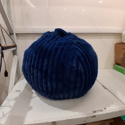 HOMGUAVA TEAR DROP SHAPED BEAN BAG CHAIR WITH MEMORY FOAM FILLING AND CORDUROY- NAVY BLUE image 5