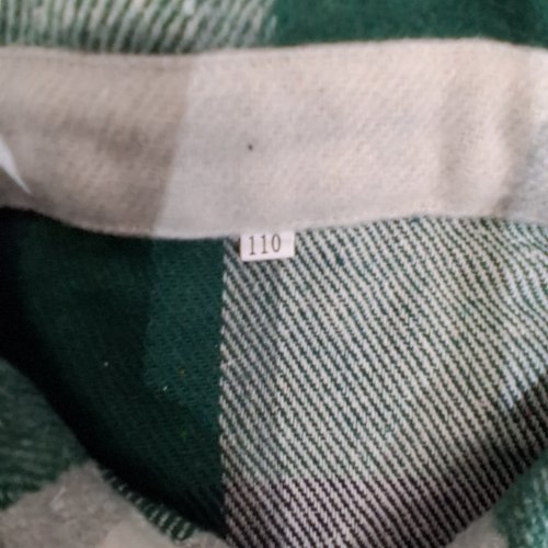 BOYS FLANNEL BUTTON UP LONG SLEEVE - 110 (4T-5T) - GREEN image 2