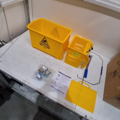 MIND READER PROFESSIONAL COMMERCIAL WRINGER MOP BUCKET - 20L - YELLOW (MODEL: MOPT20-YLW) image 2