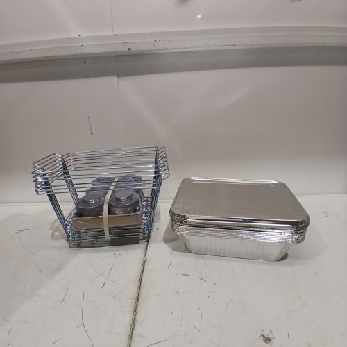 CATERPAX DISPOSABLE BUFFET SET - 6 TRAY - SILVER (ITEM: CP-6T6RFH) image 2