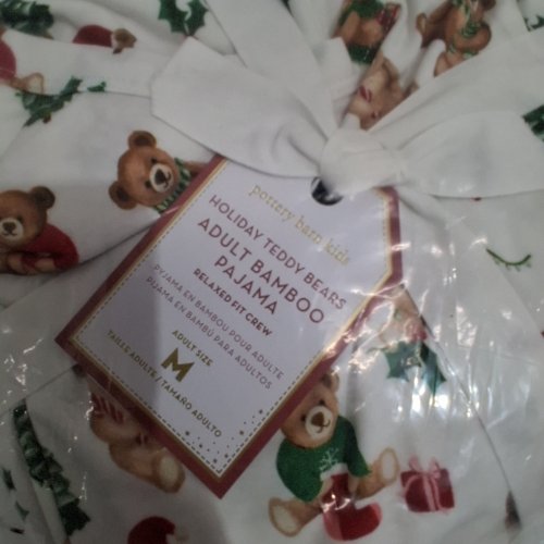 2PC WOMEN'S POTTERY HOLIDAY PAJAMA SET - MEDIUM - TEDDY BEARS / MULTICOLOURED (STYLE : BEARSPJM) image 3