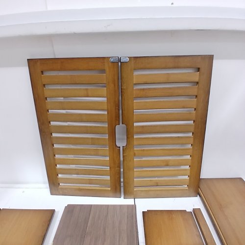 SMIBUY WALL MOUNTED OVER-THE-TOILET STORAGE ORGANIZER WITH ADJUSTABLE SHELVES - 8.27" X 23.23" X 26.18" - WALNUT (MODEL: SBBWC-WL001) image 6