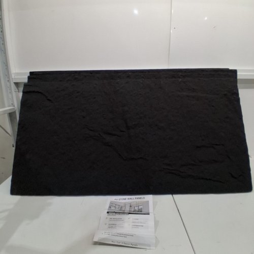 4PK KASARO 3D FAUX STONE WALL PANELS WAINSCOTING - 2FT X 4FT - BLACK image 3