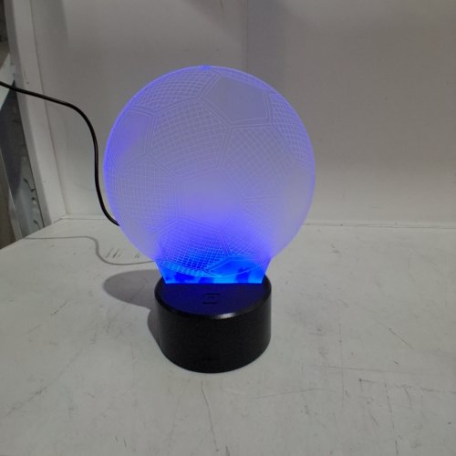 KIDS FOOTBALL NIGHT LIGHT, 3D SOCCER LASER ILLUSION LAMP - BLACK image 2