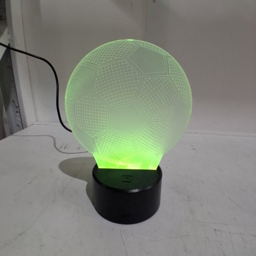 KIDS FOOTBALL NIGHT LIGHT, 3D SOCCER LASER ILLUSION LAMP - BLACK image 3
