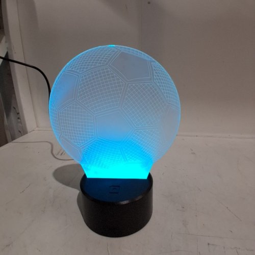 KIDS FOOTBALL NIGHT LIGHT, 3D SOCCER LASER ILLUSION LAMP - BLACK image 4
