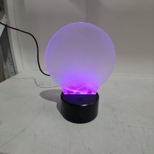 KIDS FOOTBALL NIGHT LIGHT, 3D SOCCER LASER ILLUSION LAMP - BLACK image 5