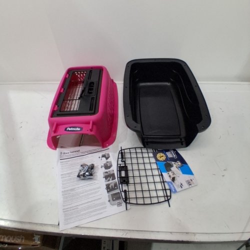 PETMATE EZ LOAD 2-DOOR KENNEL - 19" - PINK/BLACK image 2