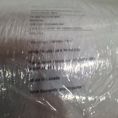 VISCOLOGIC MEDIUM FIRM MATTRESS - TWIN 39" X 74" - WHITE image 3