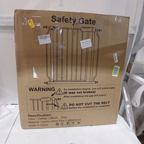 ALLAIBB EXTRA WIDE METAL PRESSURE BABY/PET GATE FOR ENTRANCEWAYS - 57"-62" X 31" - WHITE (MODEL: W046) image 5
