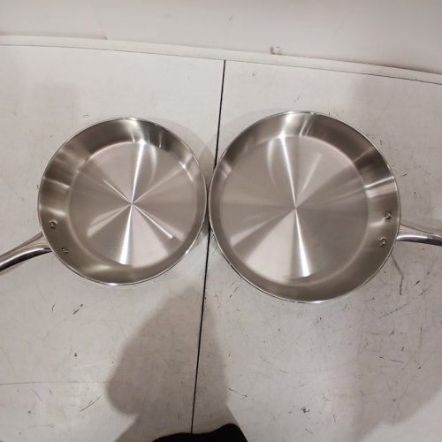 2PC LAGOSTINA MODERNA FRYING PAN SET - 10"/12" - STAINLESS STEEL (MODEL: L735040102) image 3