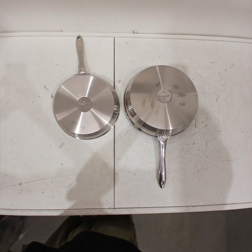 2PC LAGOSTINA MODERNA FRYING PAN SET - 10"/12" - STAINLESS STEEL (MODEL: L735040102) image 4