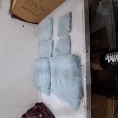6PC COMBED COTTON LOOPS BATH TOWEL SET, 2 TOWELS, 2 HAND & 2 FACE - SKY BLUE image 3