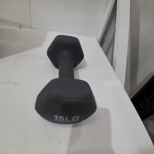AMAZON BASICS NEOPRENE COATED DUMBELL WEIGHT SET - 15 LBS - GREY - (MODEL: DB1001) image 2