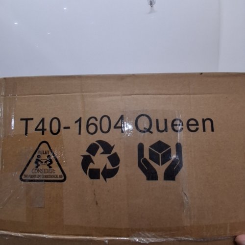 UPCANSO BED FRAME NO BOX SPRING REQUIRED METAL PLATFORM - 16'' - QUEEN - BLACK (MODEL: T40-1604) image 4