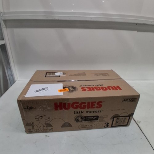 X6 HUGGIES LITTLE SNUGGLERS BABY DIAPERS SIZE 3 -16-28LBS - ( TOTAL 168 ) image 2