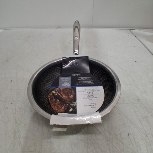 MAINSTAYS HONEYCOMB-CLAD NON-STICK SKILLET - 8" - STAINLESS STEEL image 2