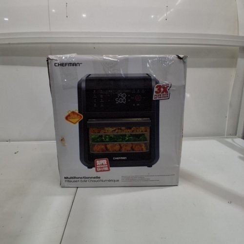 CHEFMAN 6-IN-1 DIGITAL ROTISSERIE AIR FRYER OVEN & DEHYDRATOR WITH TOUCHSCREEN & DISHWASHER SAFE ACCESSORIES - 12QT CAPACITY, 1700W - BLACK (MODEL: RJ38-RDO-V12-CA) image 6